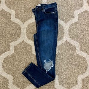 Free People Busted Knee Skinny Jeans